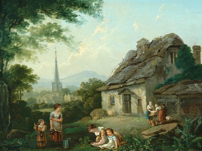 Old Cottage, Masham by Julius Caesar Ibbetson